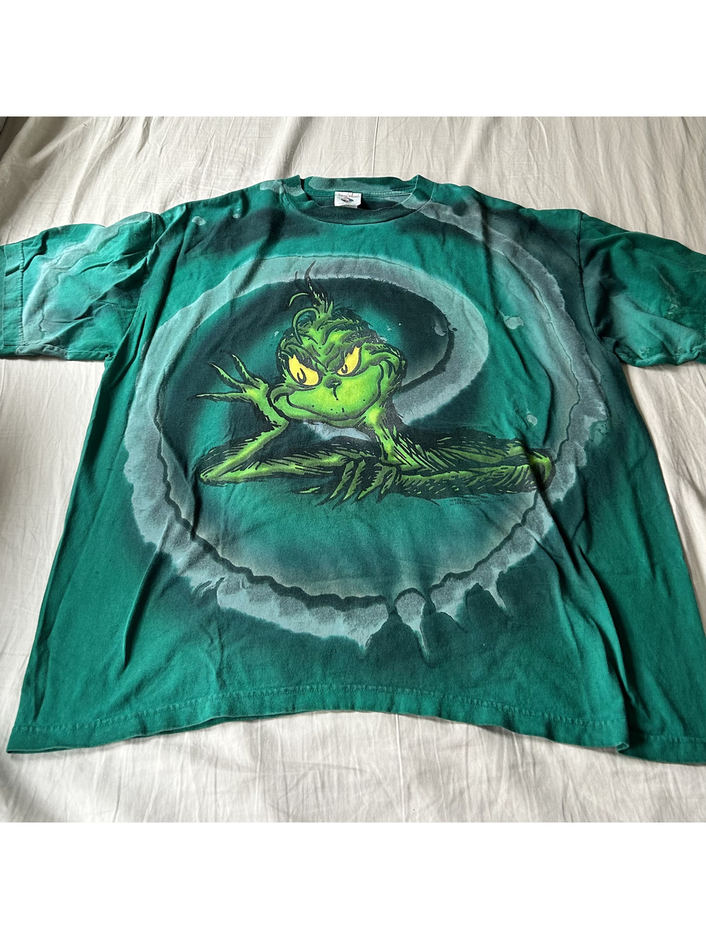 Vintage Rare 1997 Seuss Wear Dr. Seuss The Grinch Tie-Dye TShirt Size Xtra Large
